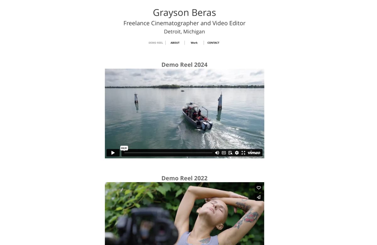 Grayson Beras Videography Portfolio