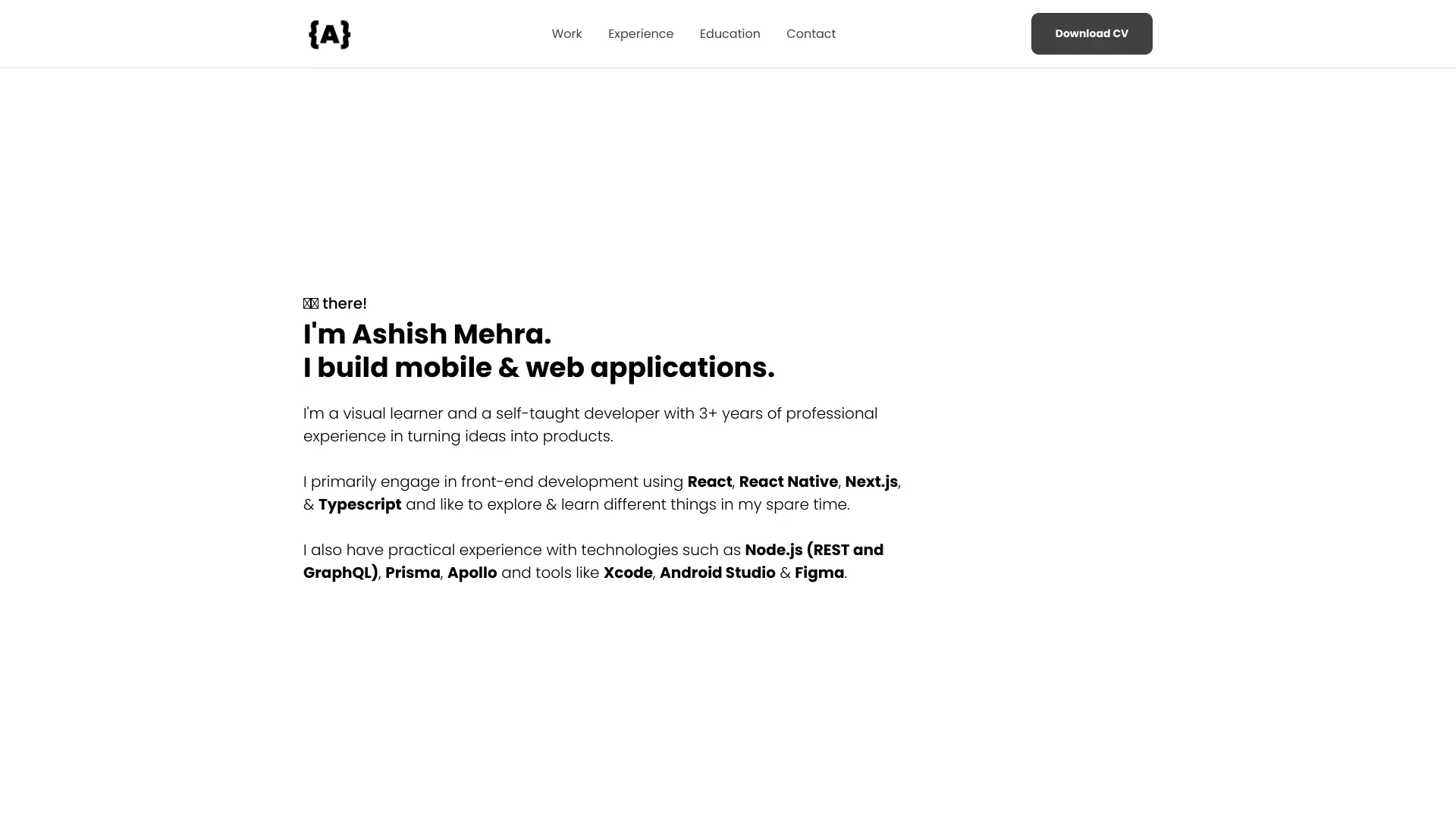 Ashish Mehra Portfolio