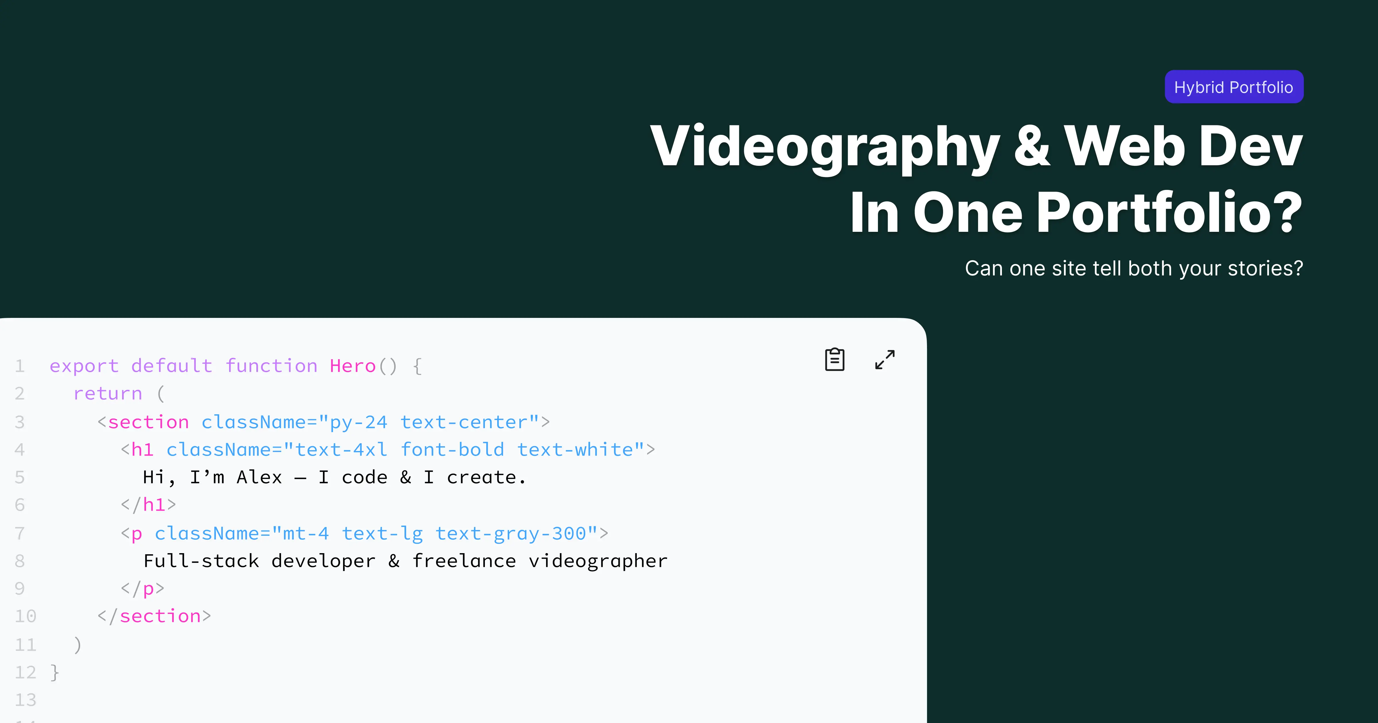 Is It Smart To Combine Web Development and Videography Portfolio image