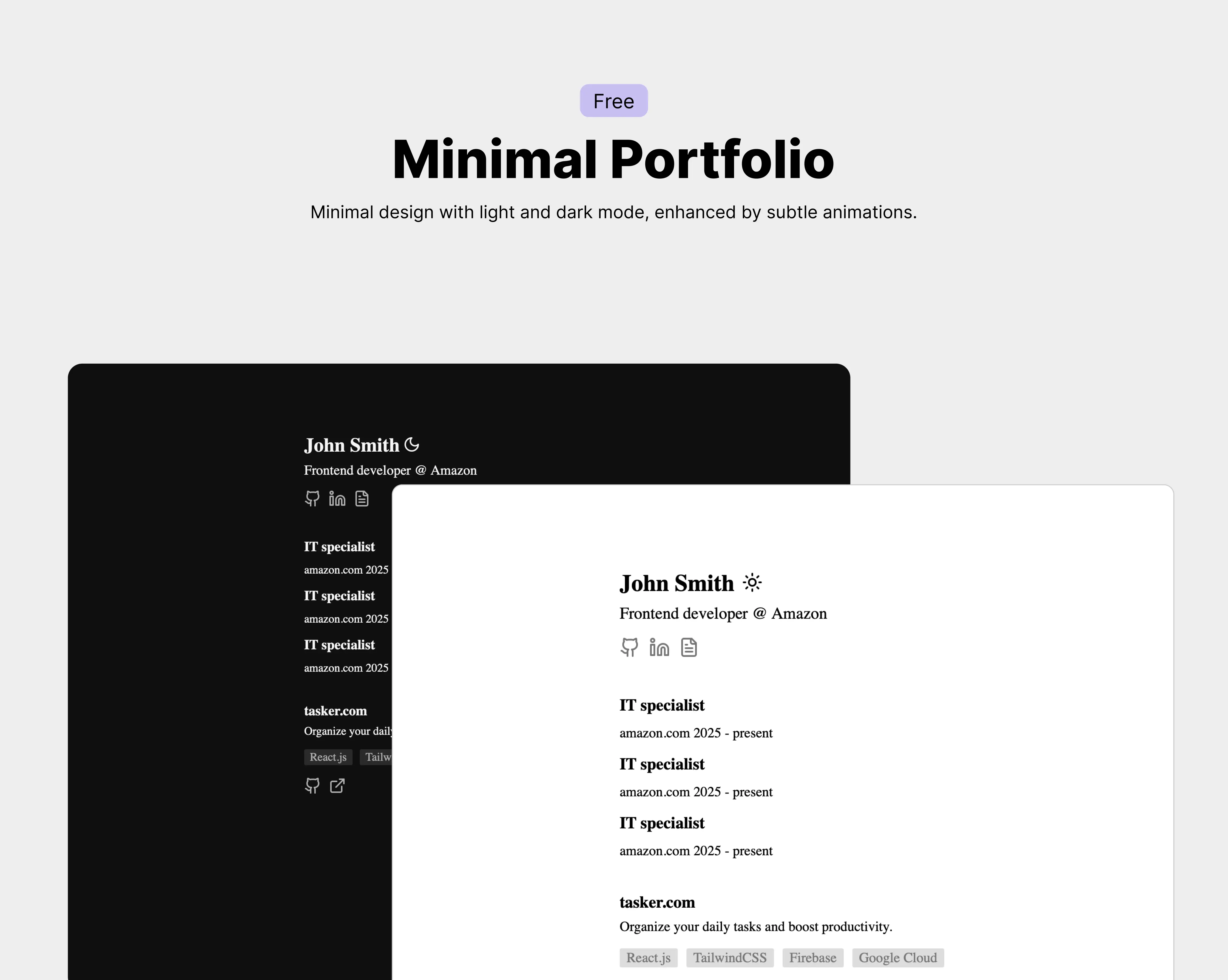 Minimal Portfolio Template image